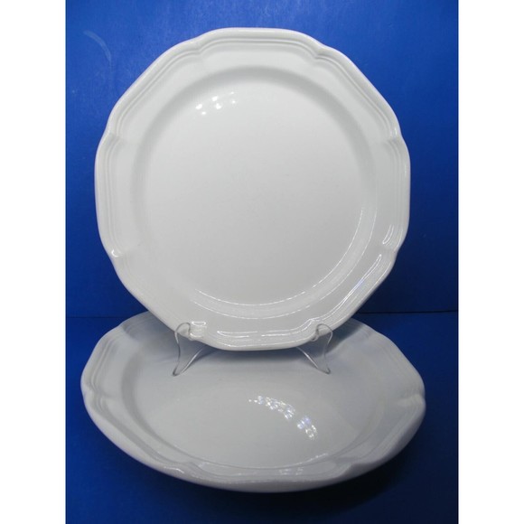 Mikasa Other - Mikasa French Countryside F9000 Set Of 2 White 10 3/4" Dinner Plates VGC   Japan